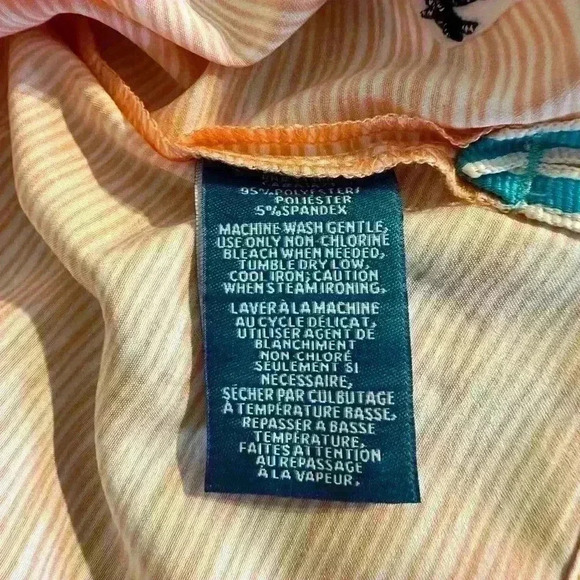 Caribbean Joe NWT Men's Short Sleeve Button Down Shirt Shell Coral Size M - Picture 6 of 6